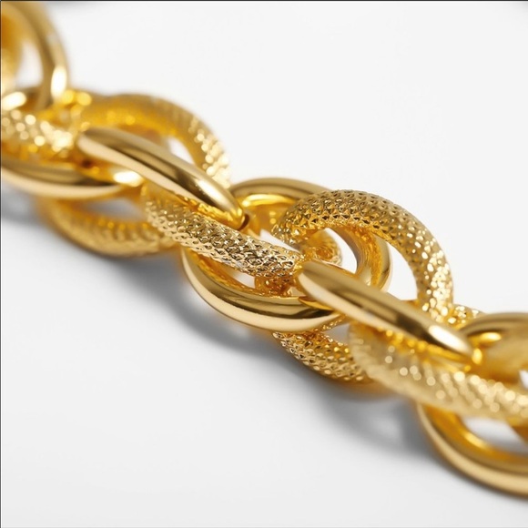 New 18k Gold Choker Cuban Chunky Chain Necklace - Picture 3 of 8